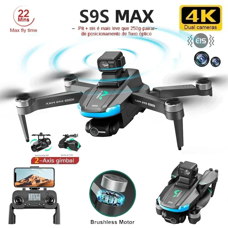 NEW S9S MAX MINI Drone 4K 2-Ax - огляд і ціна Drone Gimbal 2 Axis
