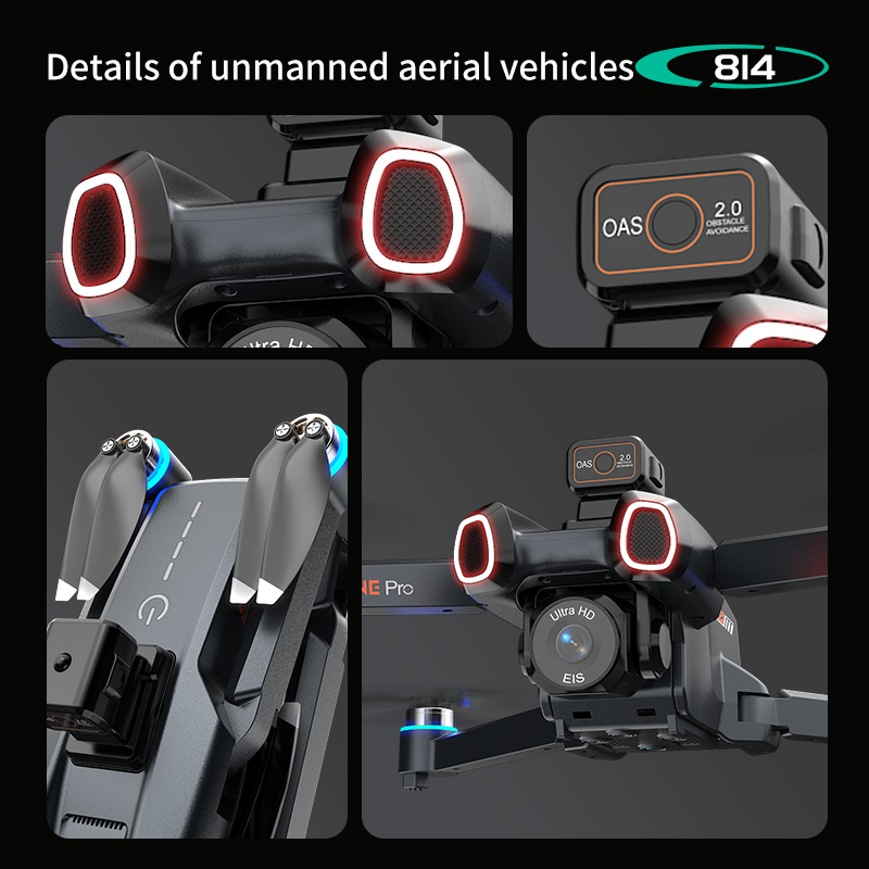 814 drone profissional 4K HD C - огляд і ціна Drone Gimbal 2 Axis